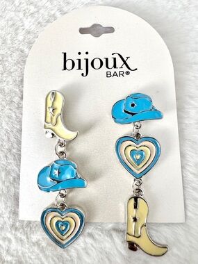 Bijoux Bar Western Themed Drop Earrings - NWT
